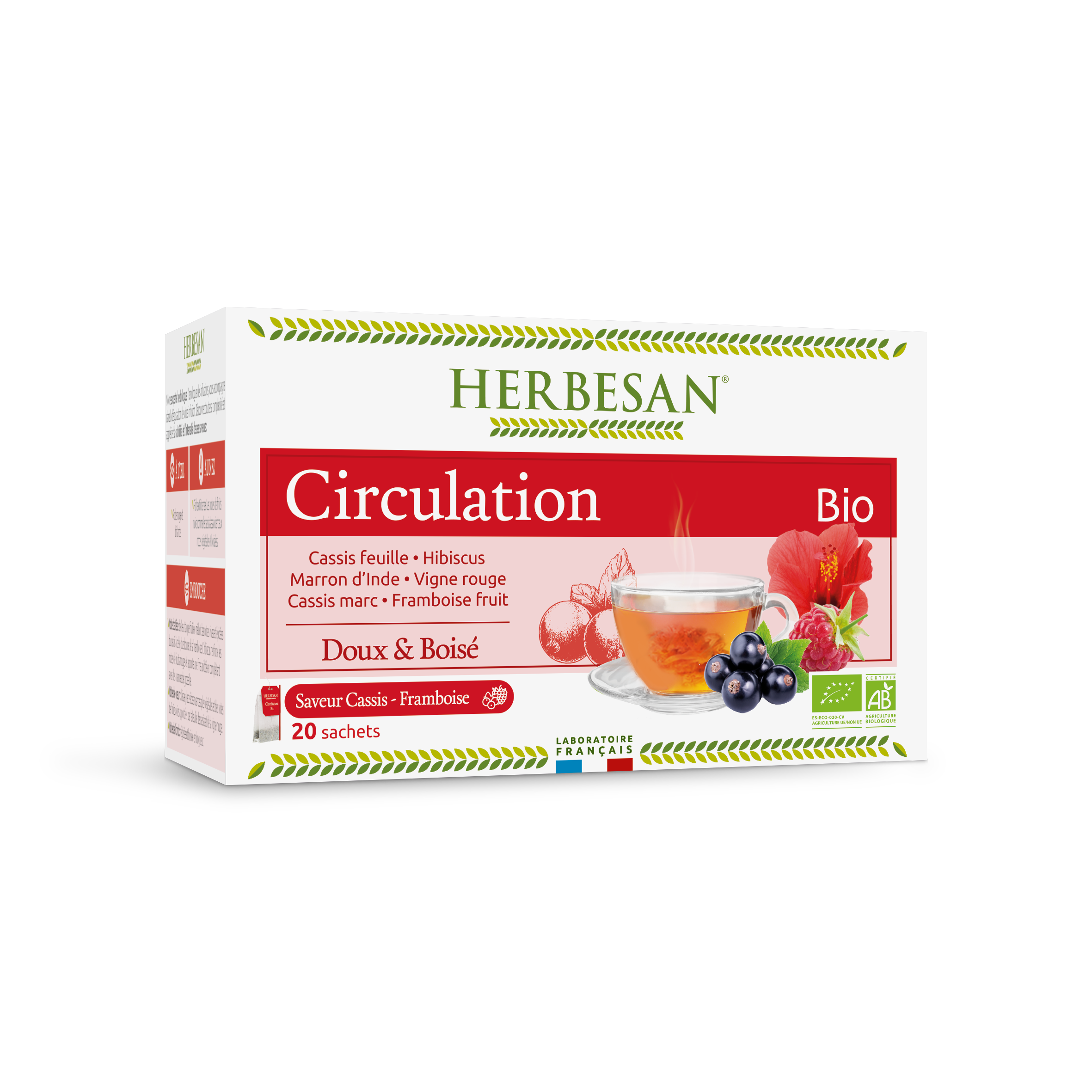 Infusion hibiscus cassis circulation bio 20 sachets