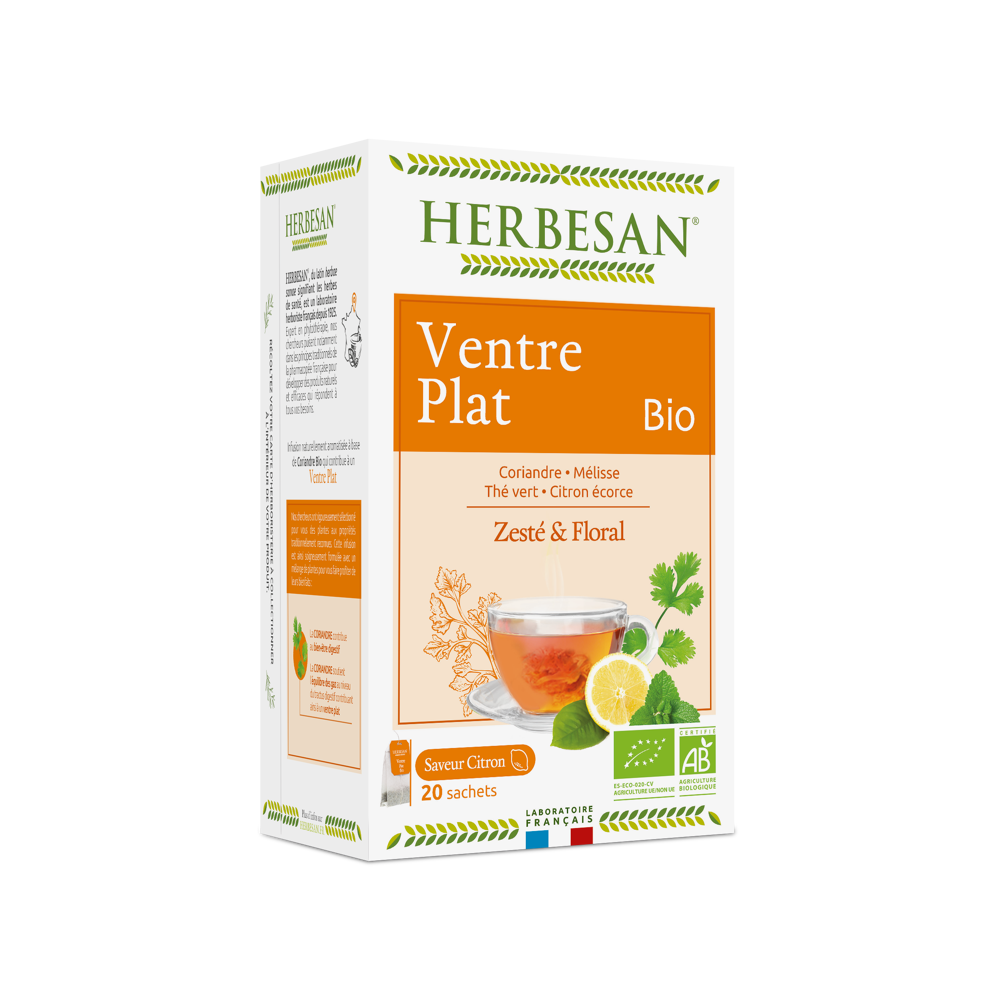Infusion coriandre ventre plat bio 20 sachets