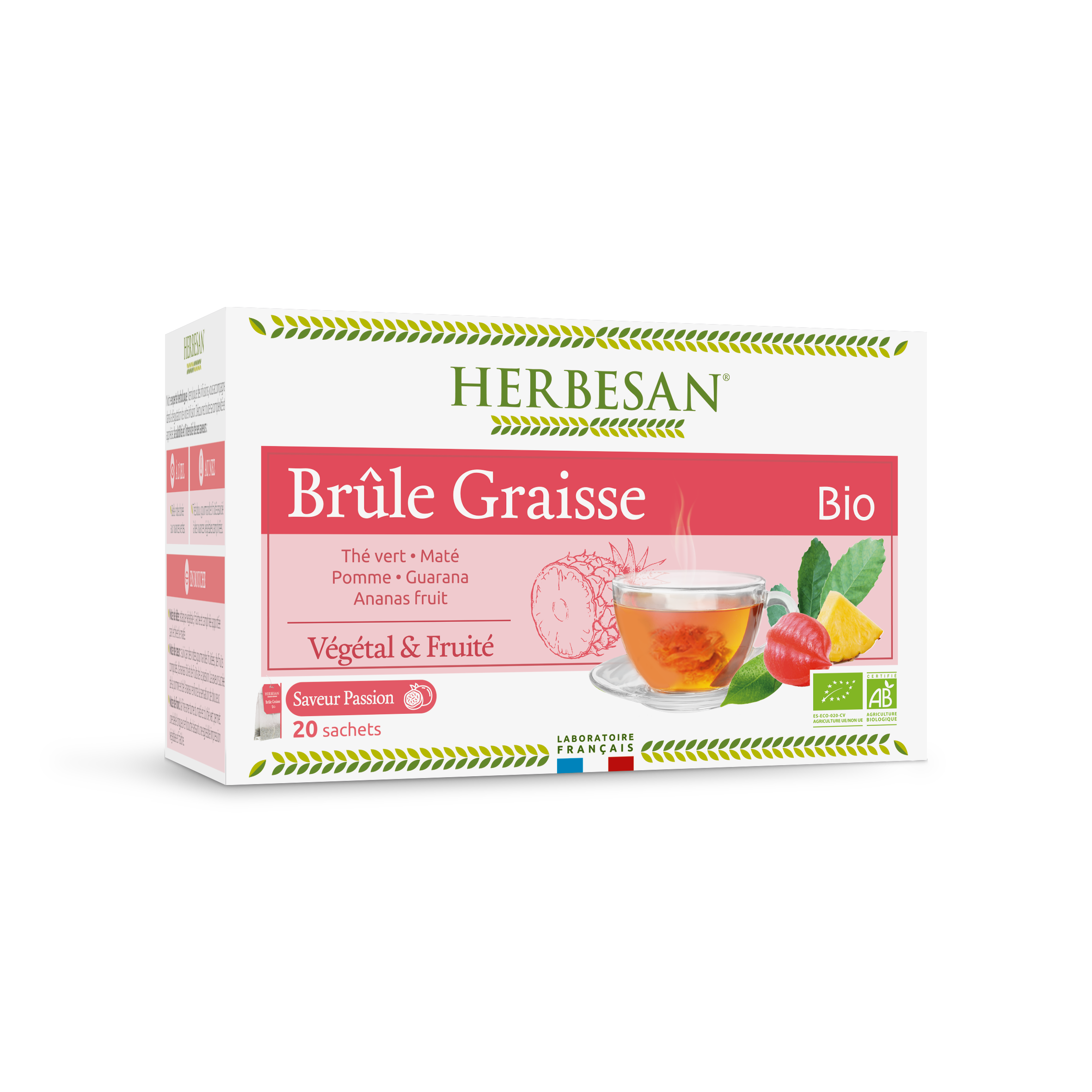 Infusion maté vert brûle graisse bio 20 sachets