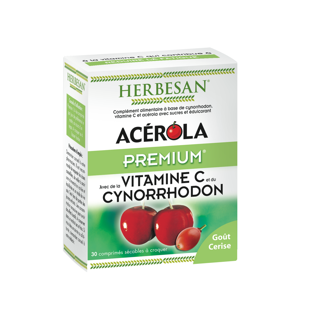 Acérola premium - 30 comprimes à croquer