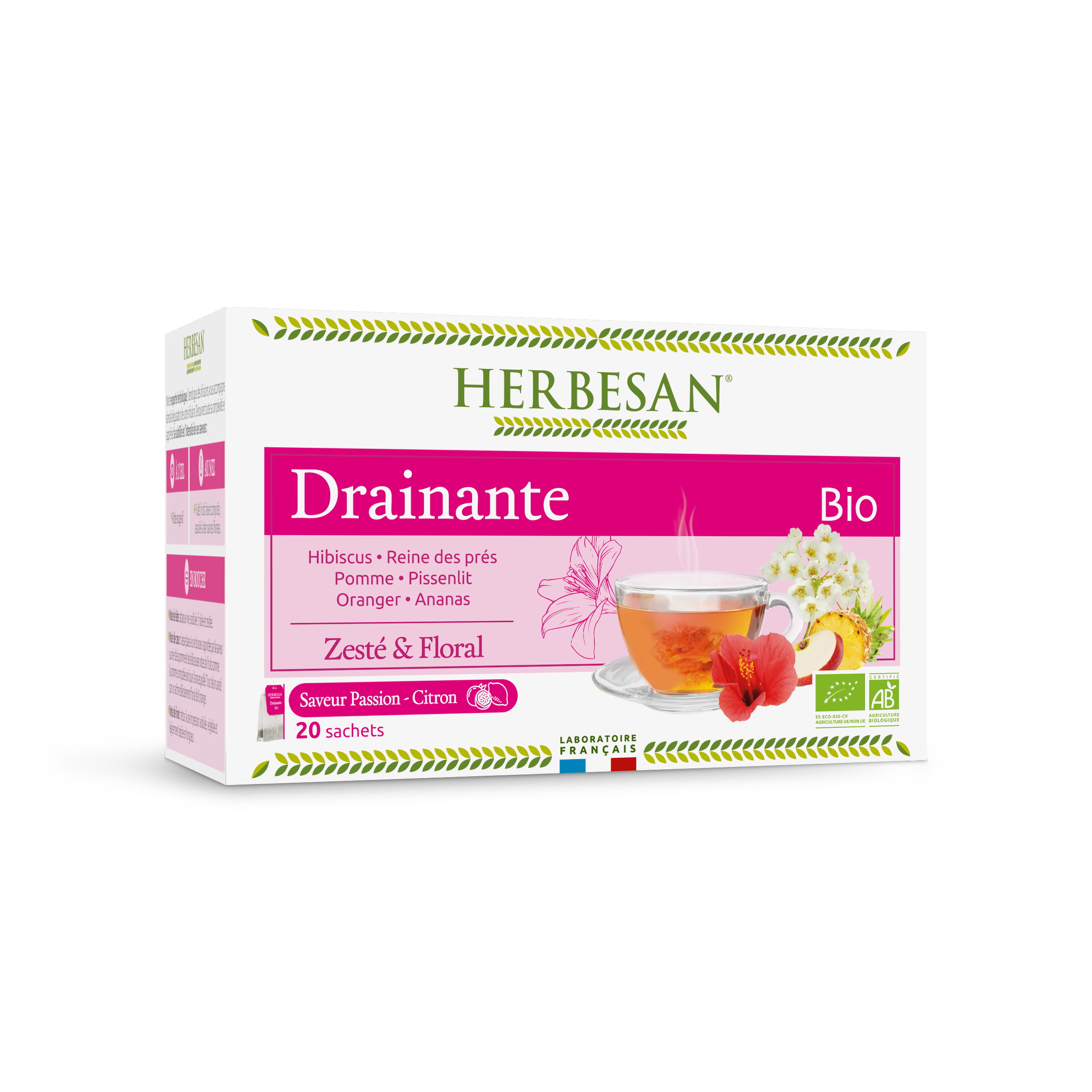 Infusion reine des prés drainante bio 20 sachets