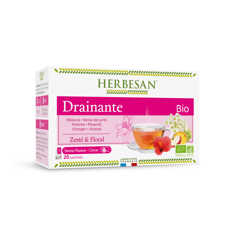 Infusion reine des prés drainante bio 20 sachets