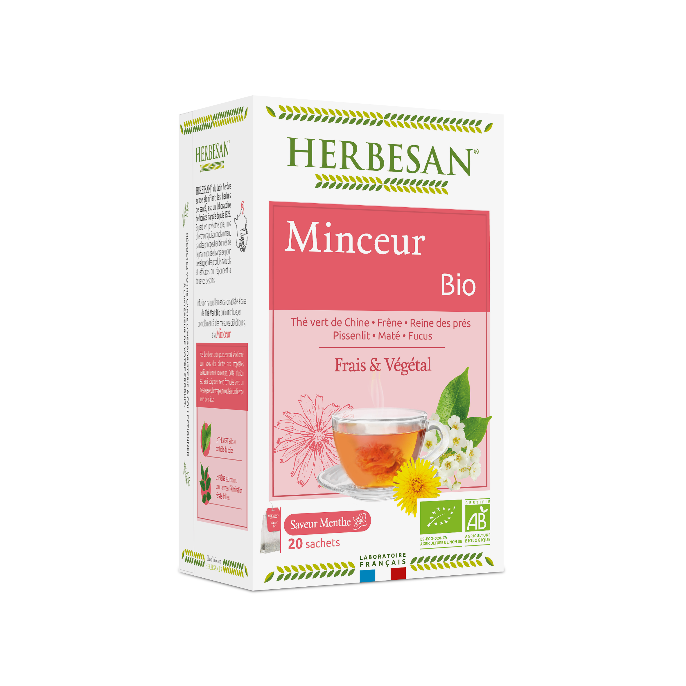 Infusion Thé vert minceur bio 20 sachets