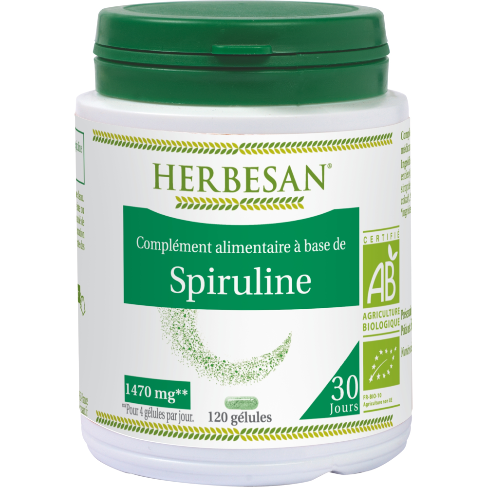 Phyto spiruline bio 120 gélules