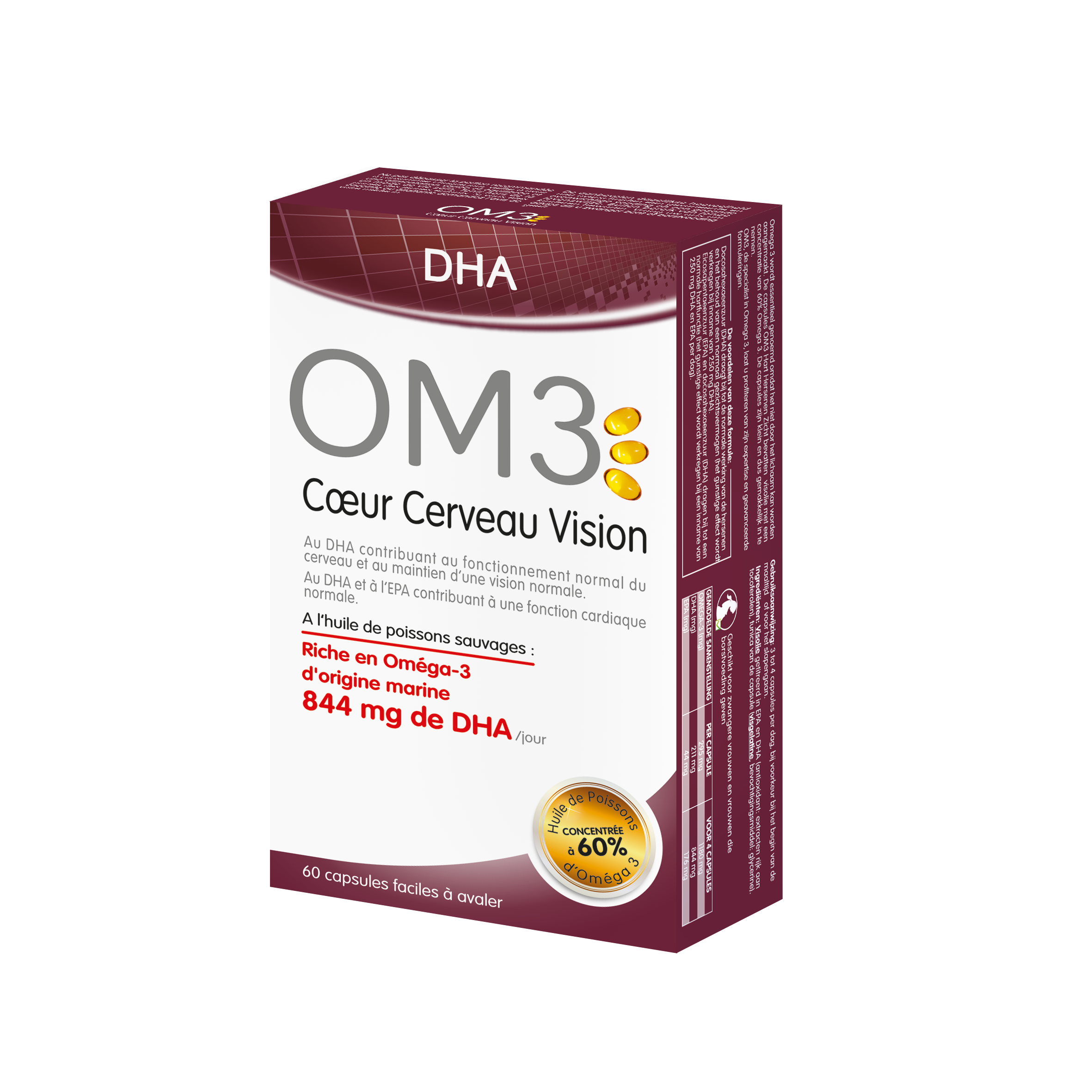 Om3 dha Cœur Cerveau Vision 60 capsules