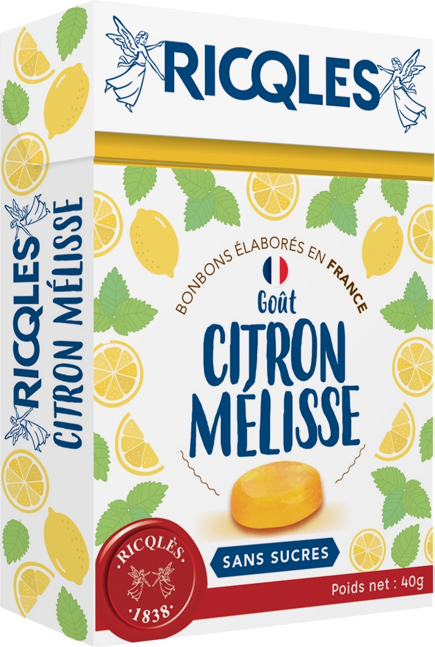 Bonbons sucrés cuits citron melisse sans sucres - 40g