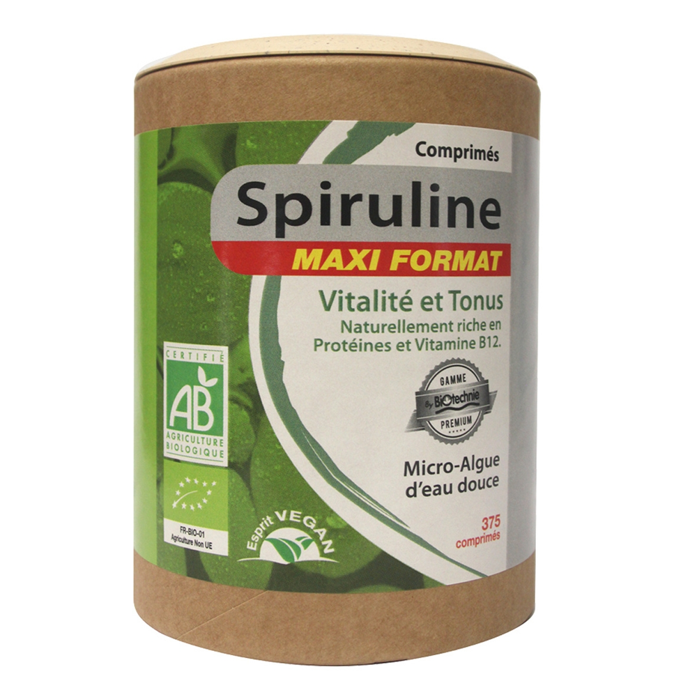 Spiruline bio 375 comprimés
