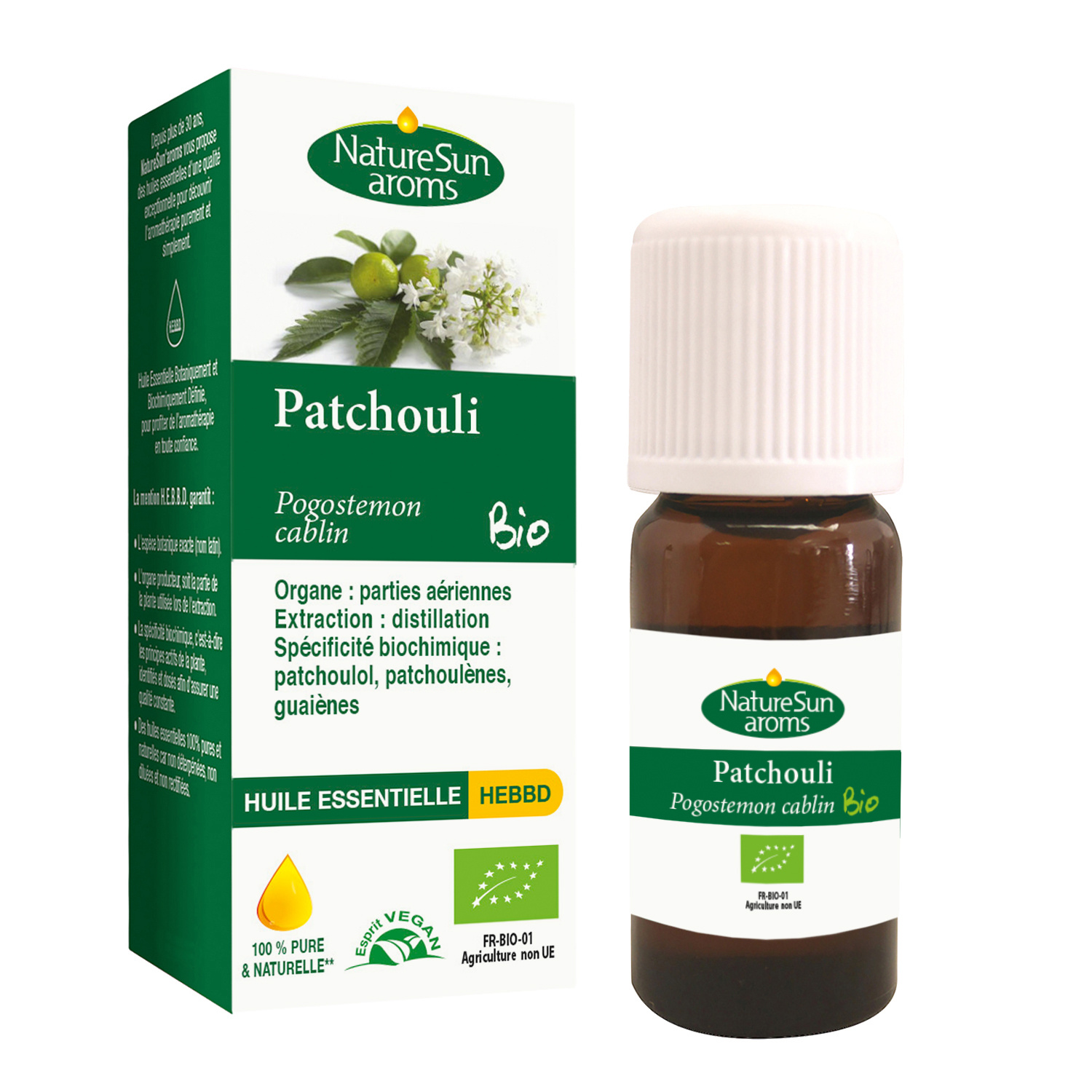 Huile essentielle Pogistemon Cablin Bio 10ml