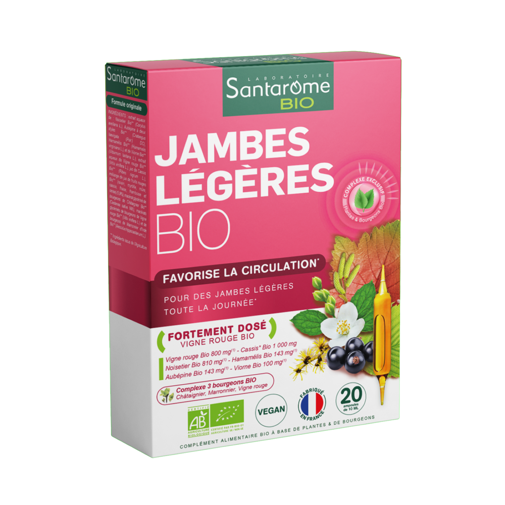Jambes légères bio 20 ampoules de 10ml