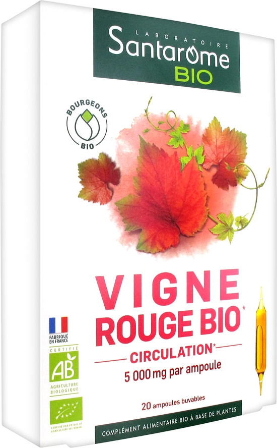 Vigne rouge bio 20 ampoules x10ml