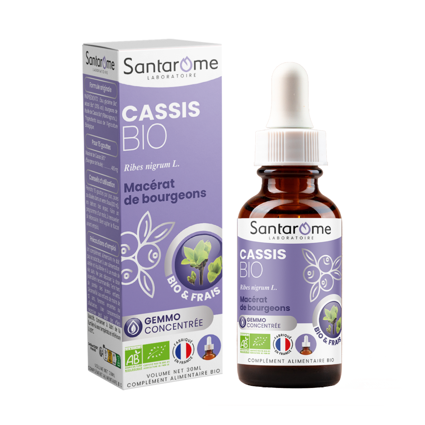 Santarôme bio cassis 30ml
