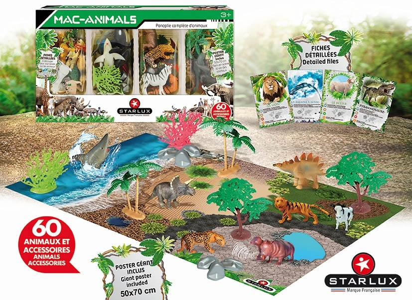 SET ANIMAUX 60 PIECES