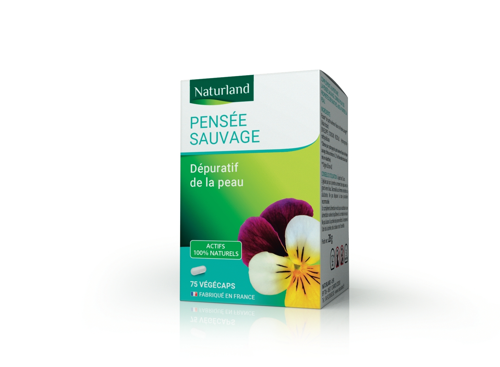 Pensée sauvage, Dépuratif de la peau 75 végécaps