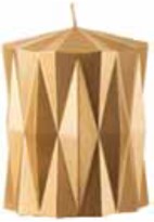 Bougie décoration moulée Kaléidoscope Or