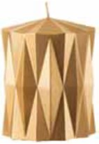 Bougie décoration moulée Kaléidoscope Or