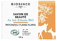 Savon bio au lait d'ânesse et huile essentielle patchouli & ylang 100g