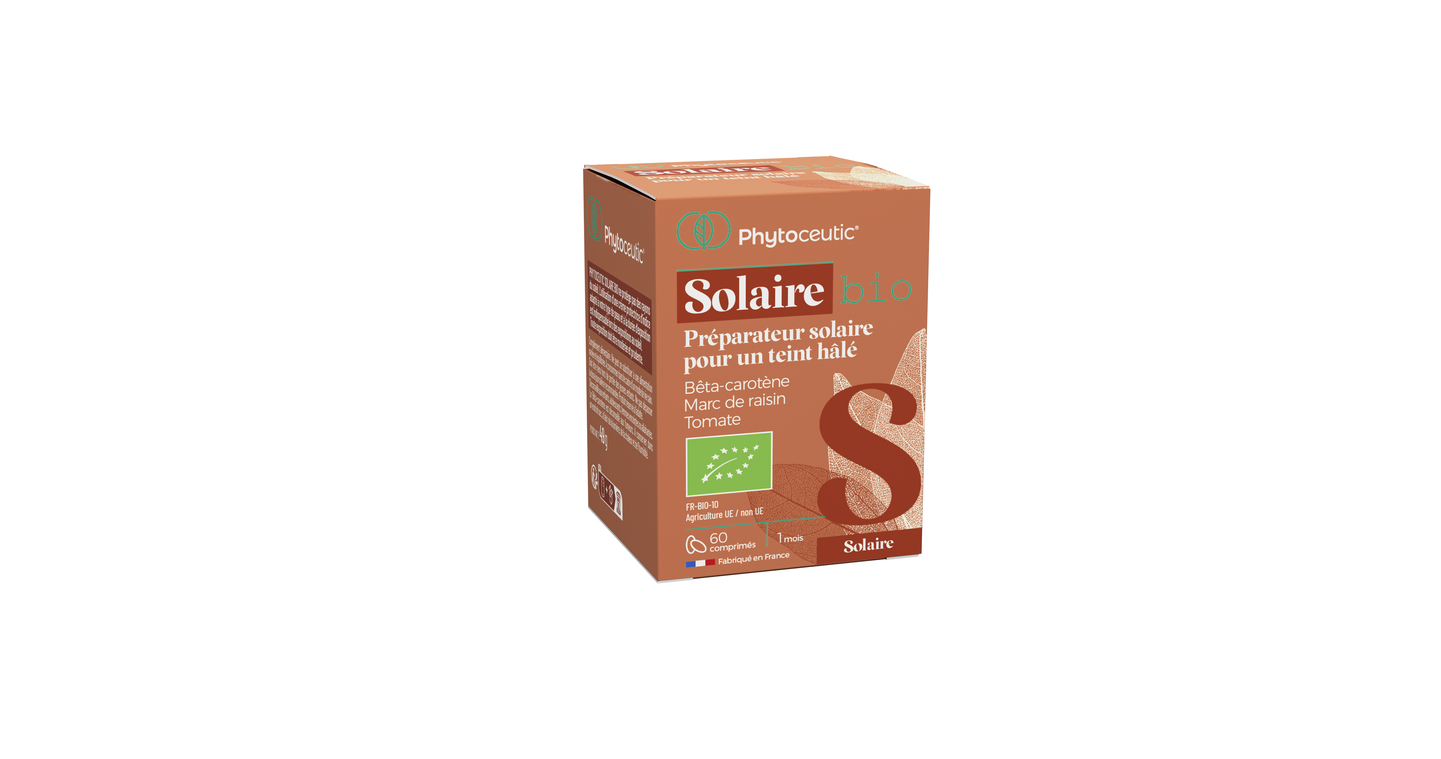 Solaire hâle naturel bio 60 comprimés