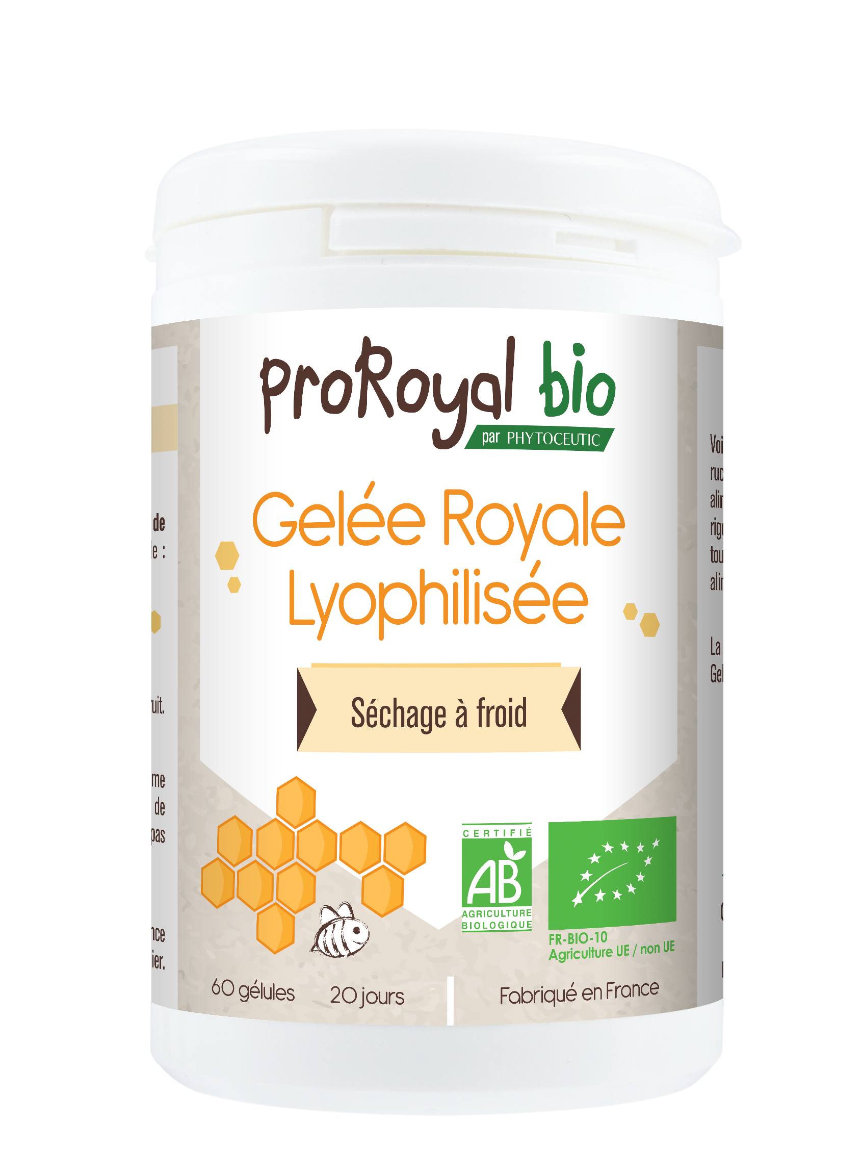 Gelée royale lyophilisée 60 gélules