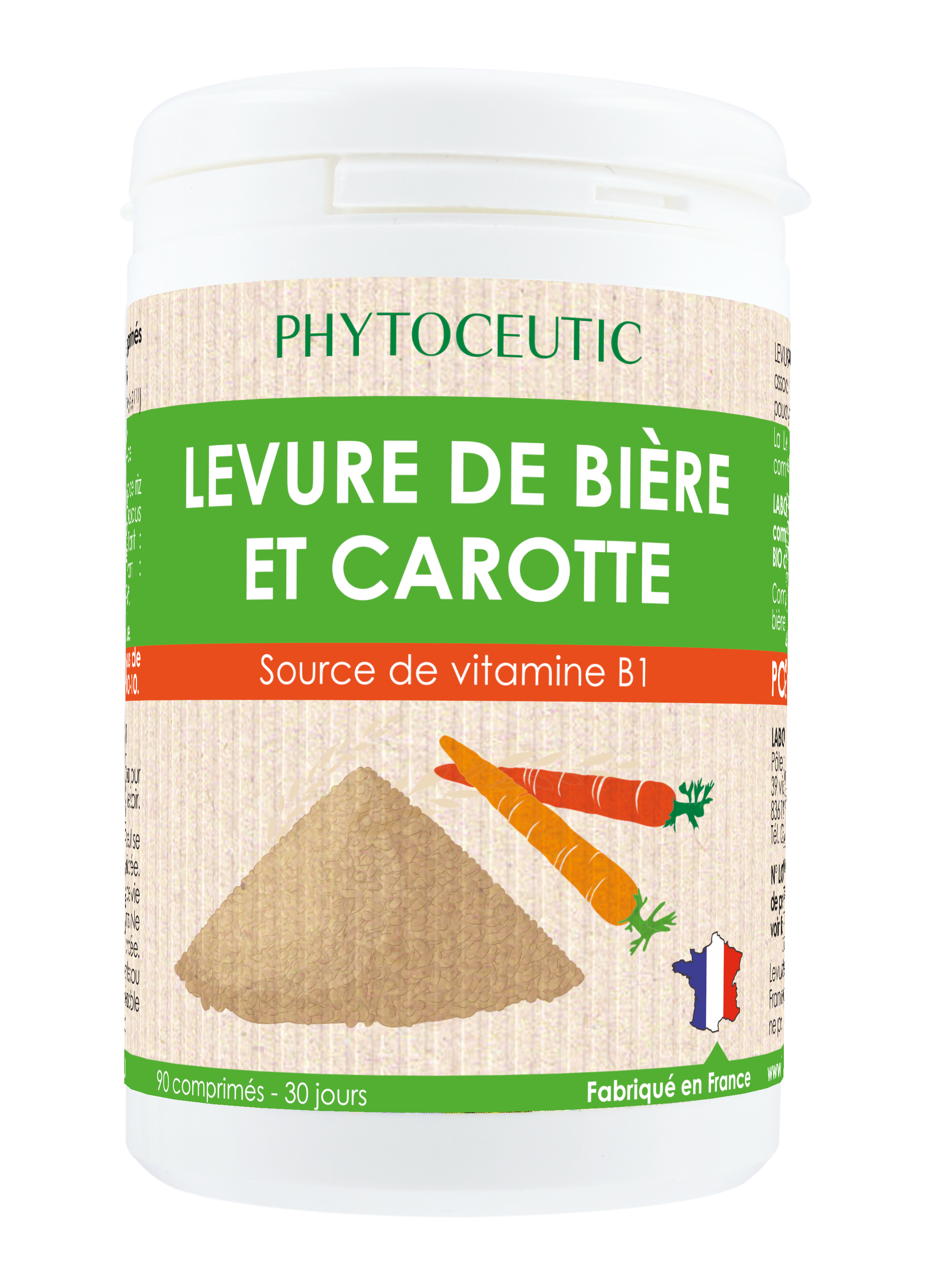 Levure de bière et carotte 90 comprimés