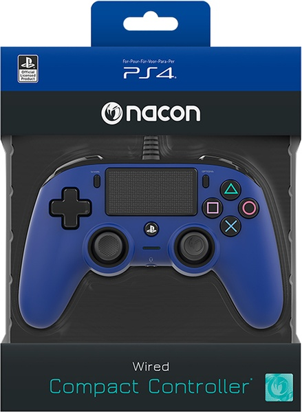Manette filaire officielle PS4 bleue (PS4)