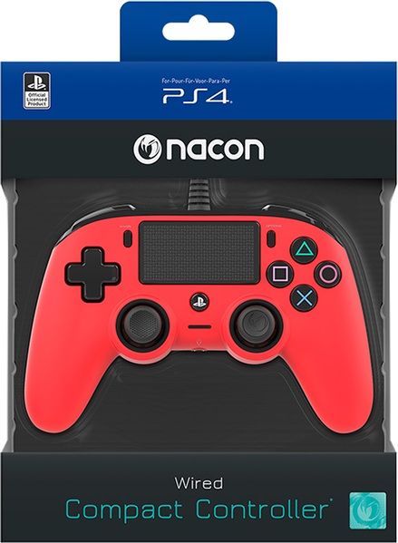 Manette filaire officielle PS4 rouge (PS4)