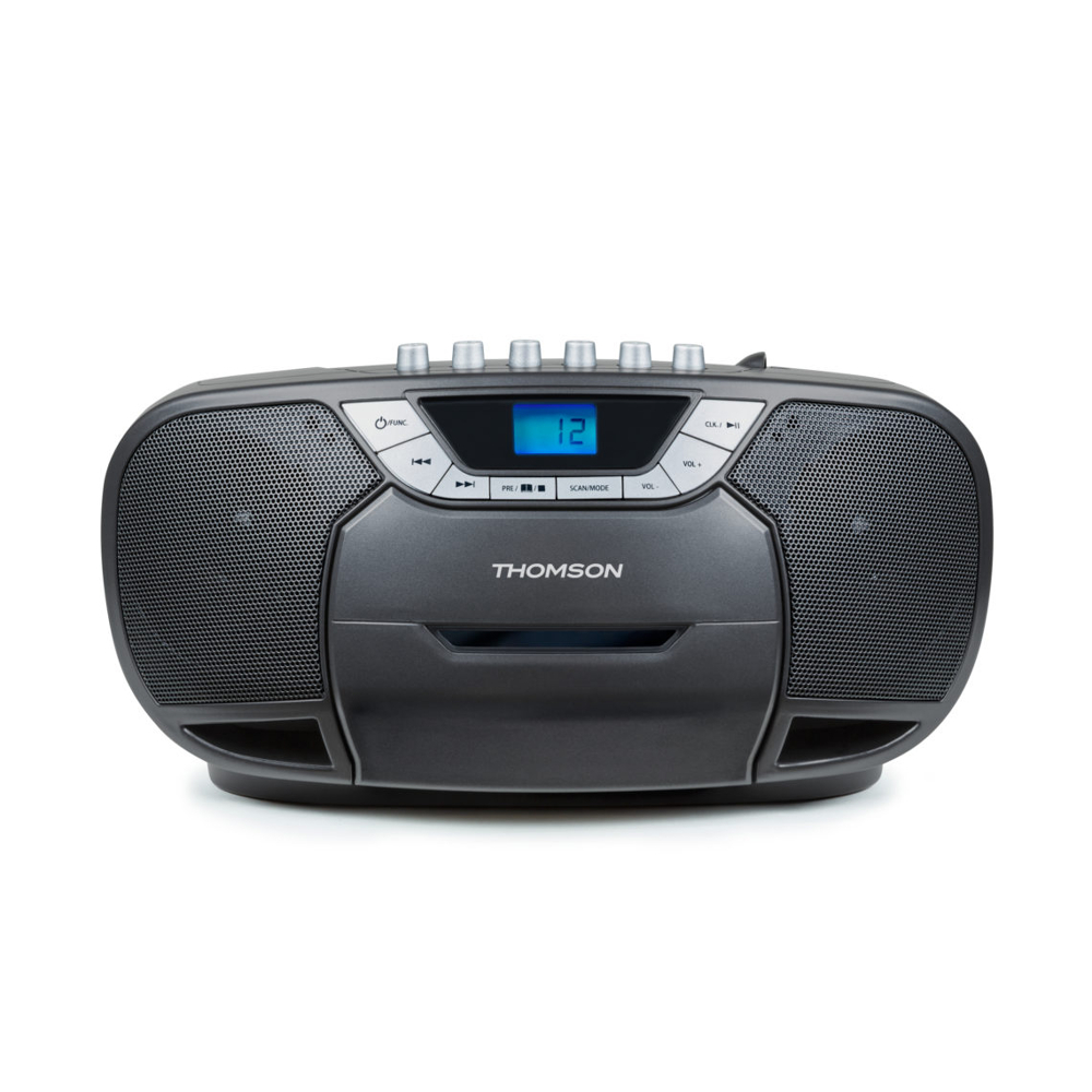 RK102CD - LECTEUR RADIO CD PORTABLE MP3 USB CASSETTE METAL DARK GREY