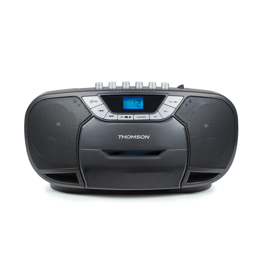 RK102CD - LECTEUR RADIO CD PORTABLE MP3 USB CASSETTE METAL DARK GREY