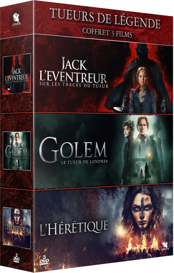Tueurs - Coffret 3 films : Jack l'éventreur, sur les traces du tueur + Golem, Le tueur de Londres + 