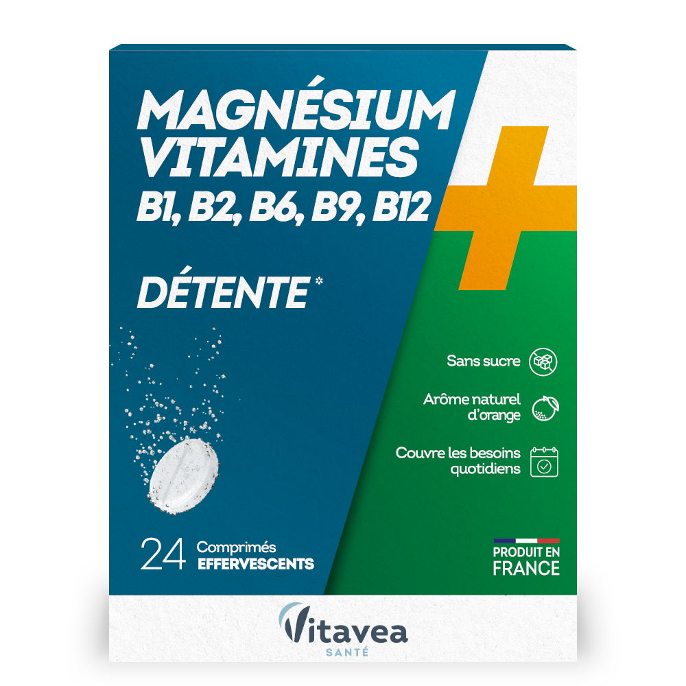 Magnésium + Vitamines B1,B2,B6 - 24 Comprimés