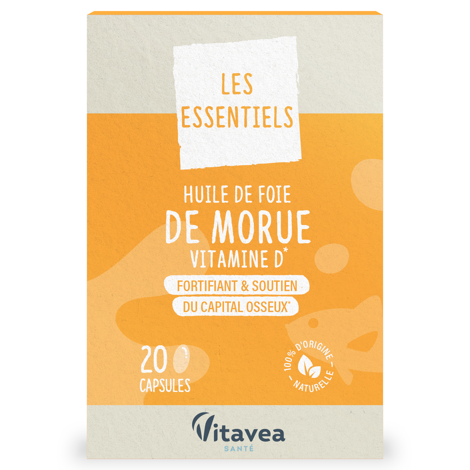 Huile de foie de morue 40 gélules