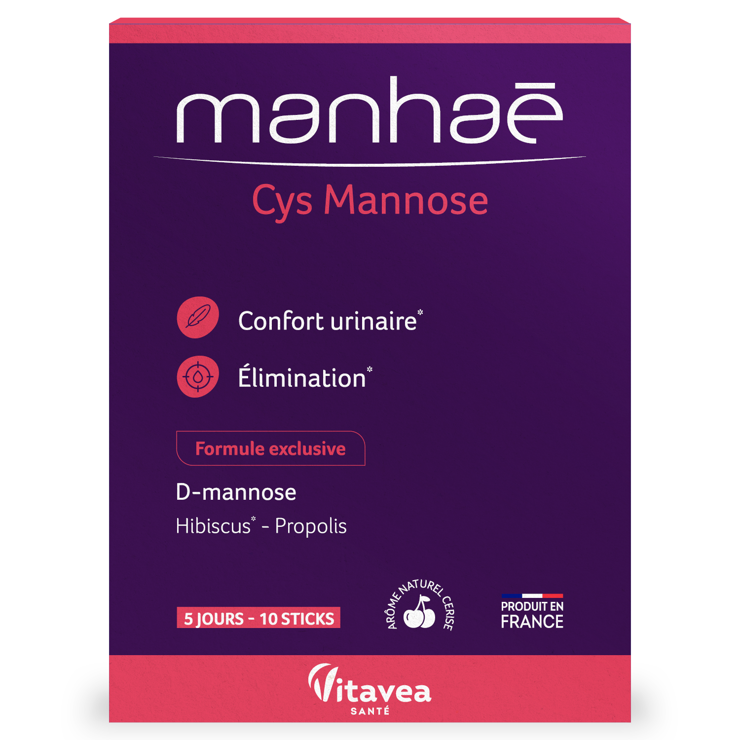 Manhaé cys mannose confort urinaire 10 sticks