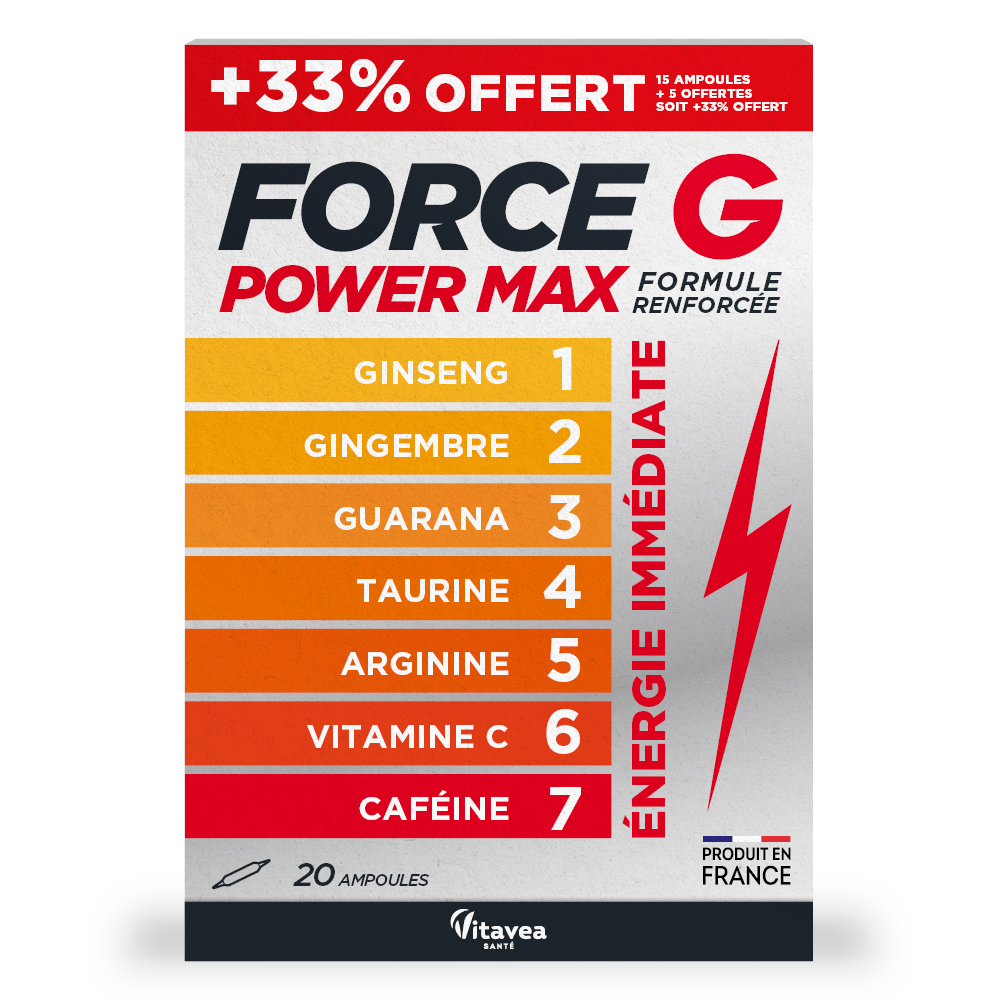 Power max formule renforcée 20 ampoules