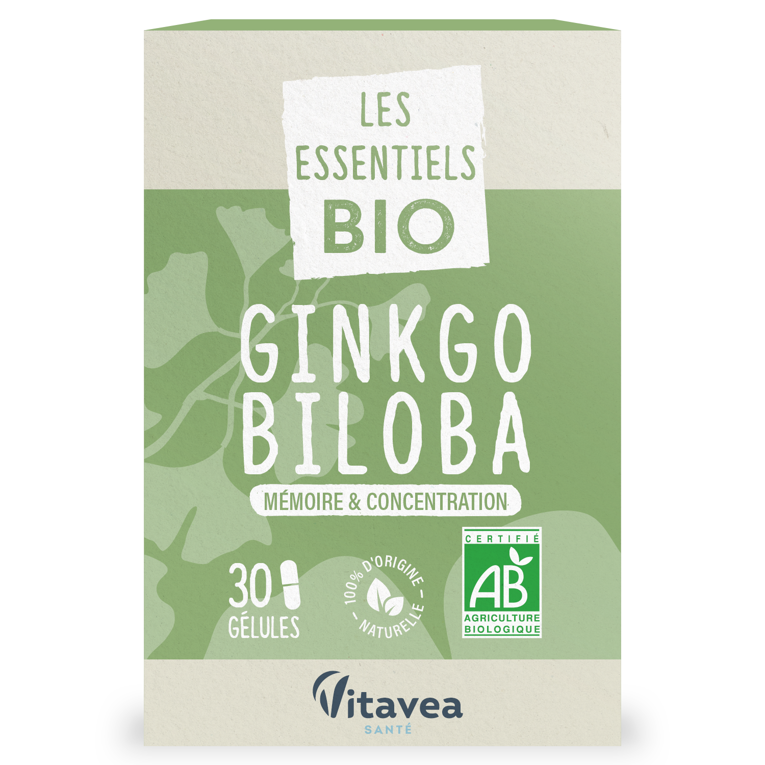Nutri'Sentiels Ginkgo Bio 30 gélules
