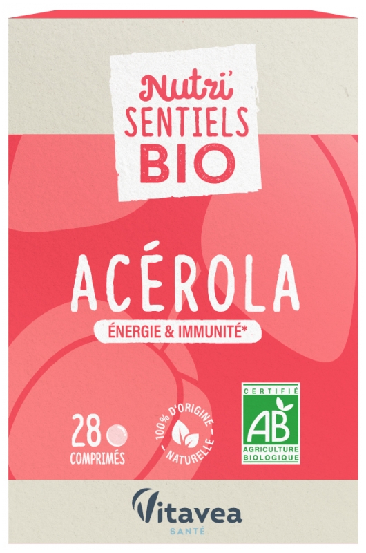 Nutri'Sentiels Acérola Bio 28 Comprimés