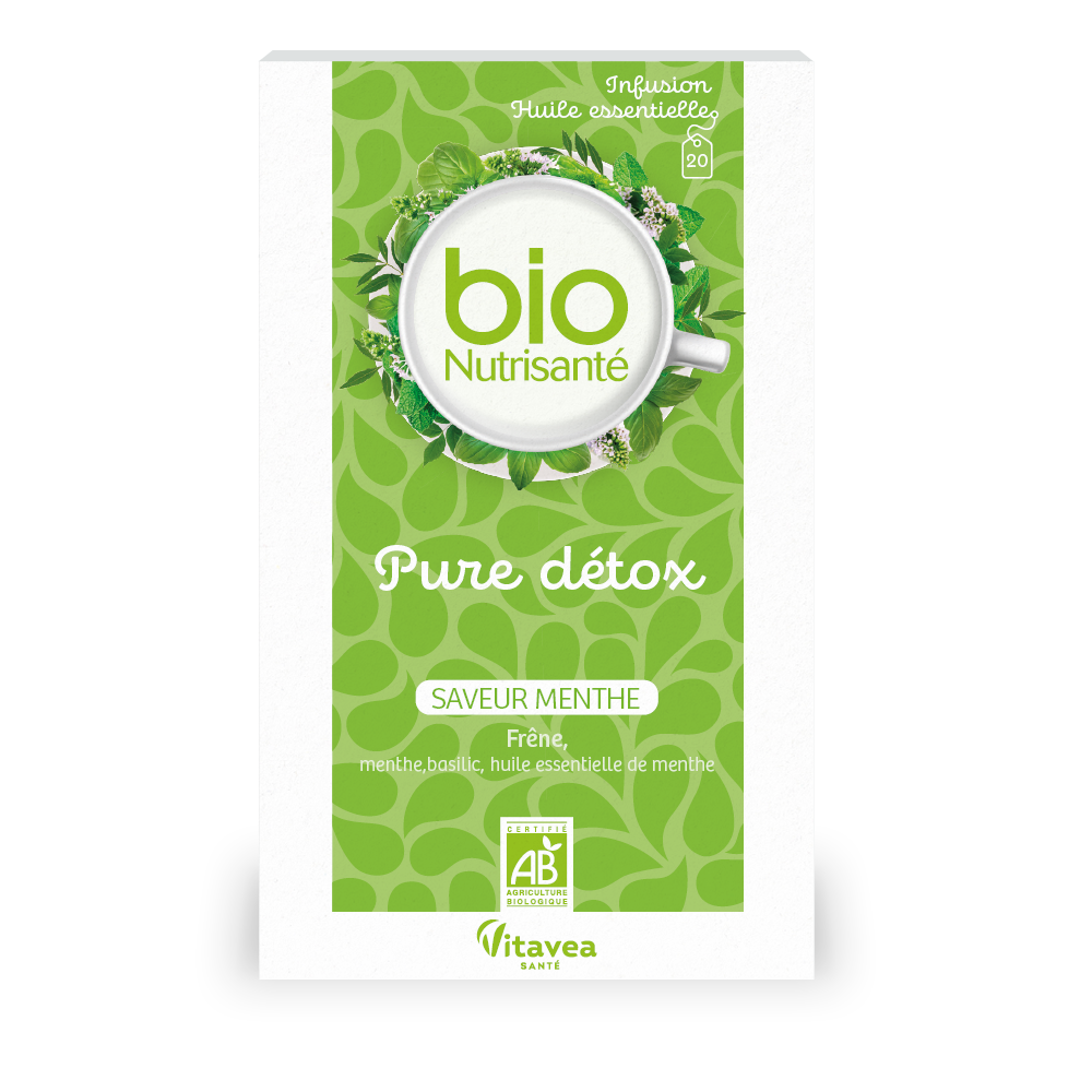 Infusion Bio Huile Essentielle Pure Detox 20 Sachets