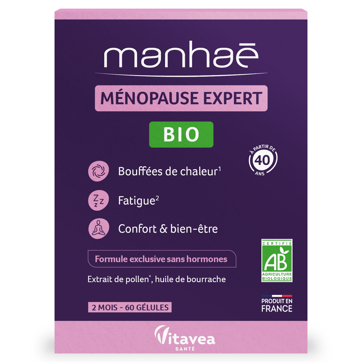 Manhaé Ménopause Bio 60 Gélules