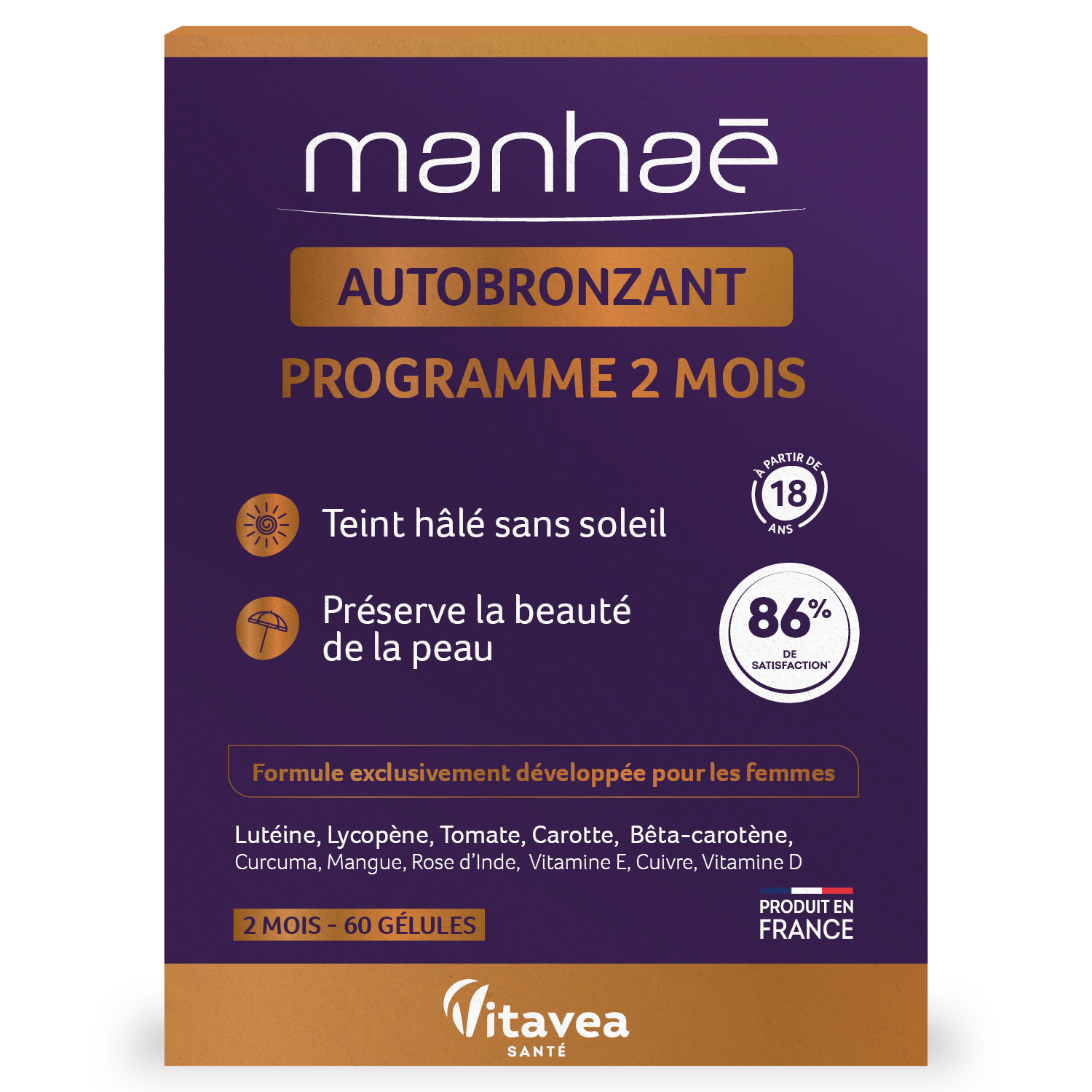 Manhae Autobronzant 60 gélules