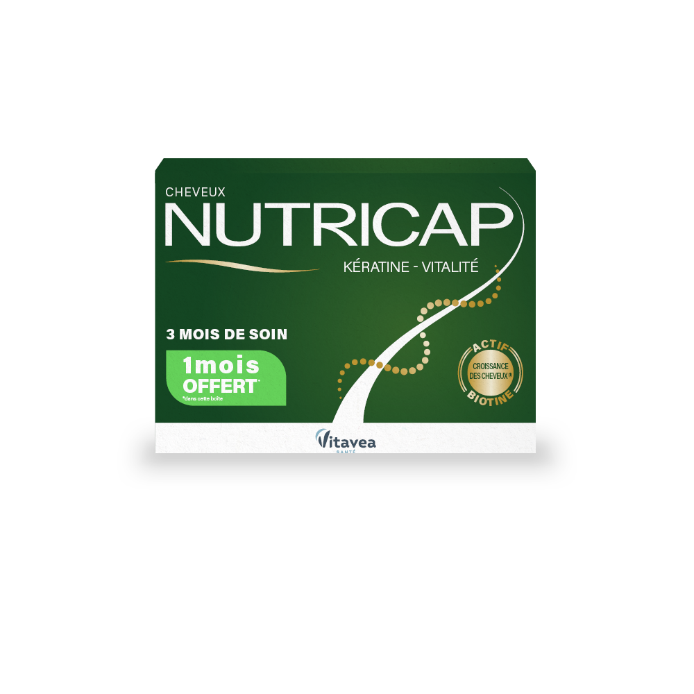 Nutricap keratine et vitalite 3 mois dont 1 mois offert - 90 capsules