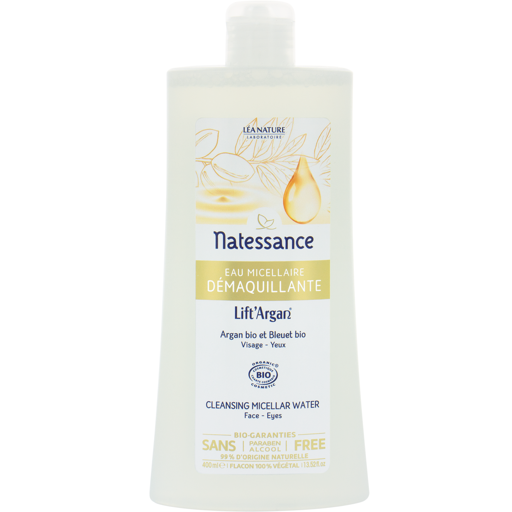 Eau micellaire démaquillante bio 400ml