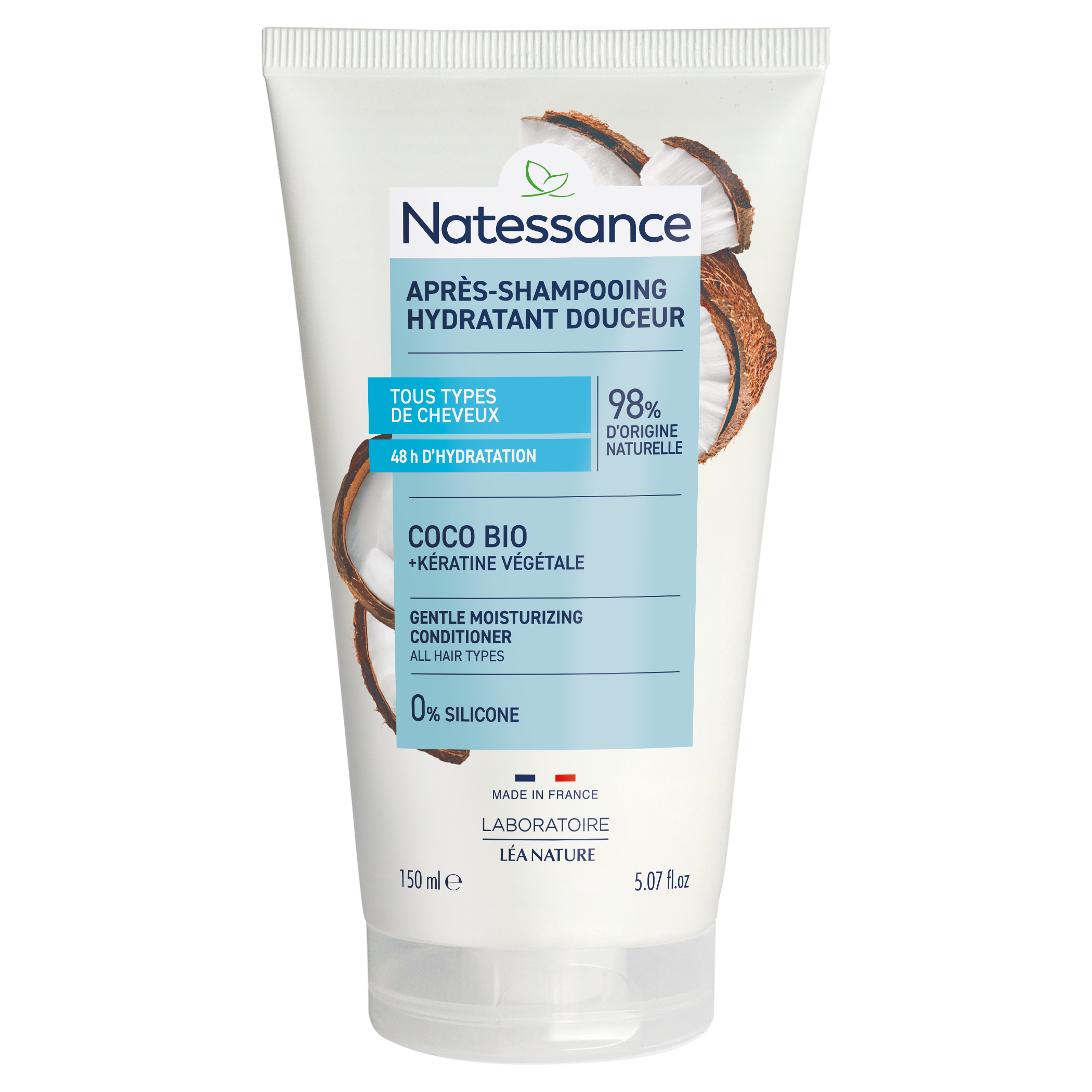 Après-shampoing extra-doux coco et kératine végétale 150ml