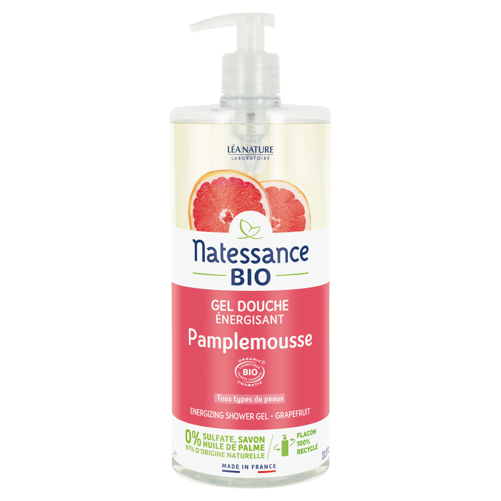 Gel douche vivifiant pamplemousse bio 1L