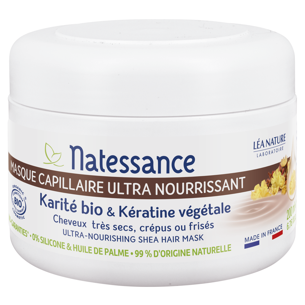 Masque Ultra Nourrissant Karité Bio & Kératine Végétale 200ml