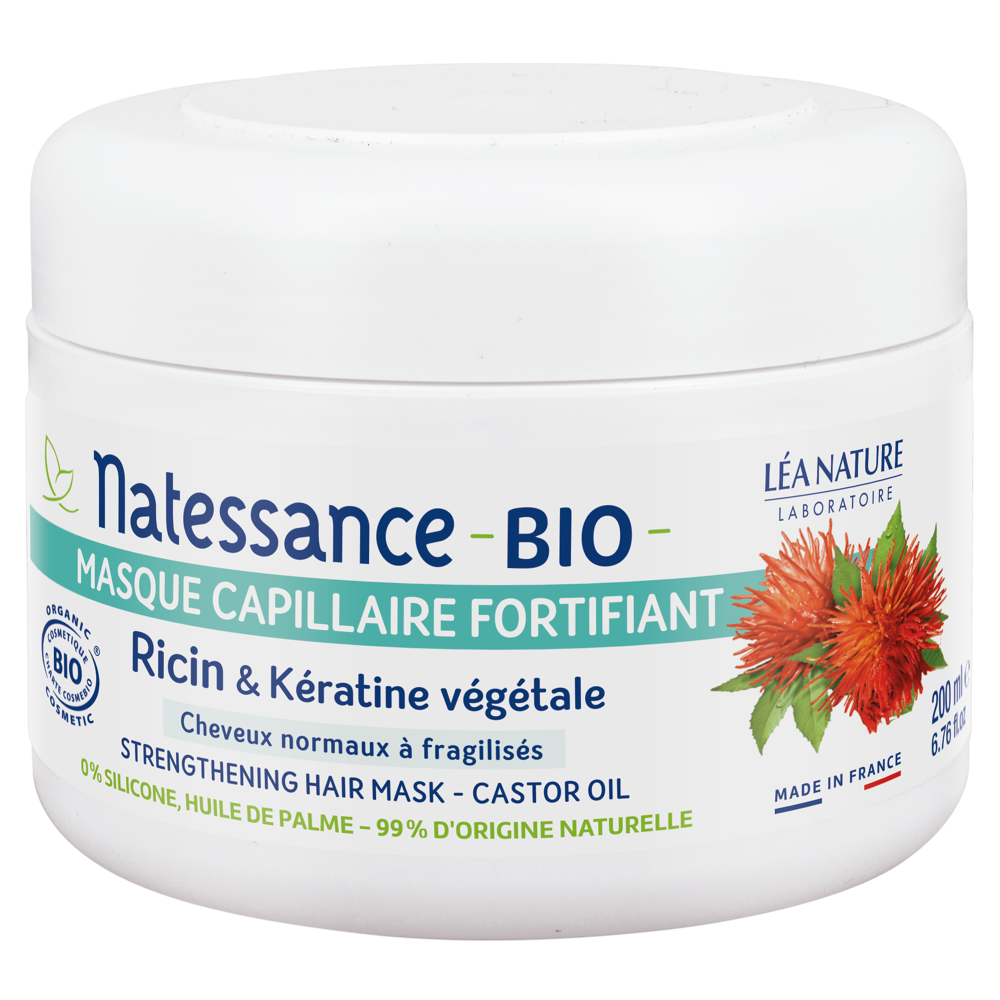 Masque Fortifiant Ricin Bio & Kératine Végétale 200ml