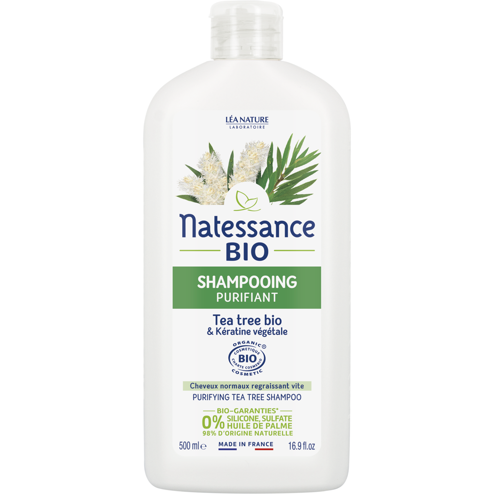 Shampooing purifiant - Tea Tree Bio et Kératine végétale 500ml