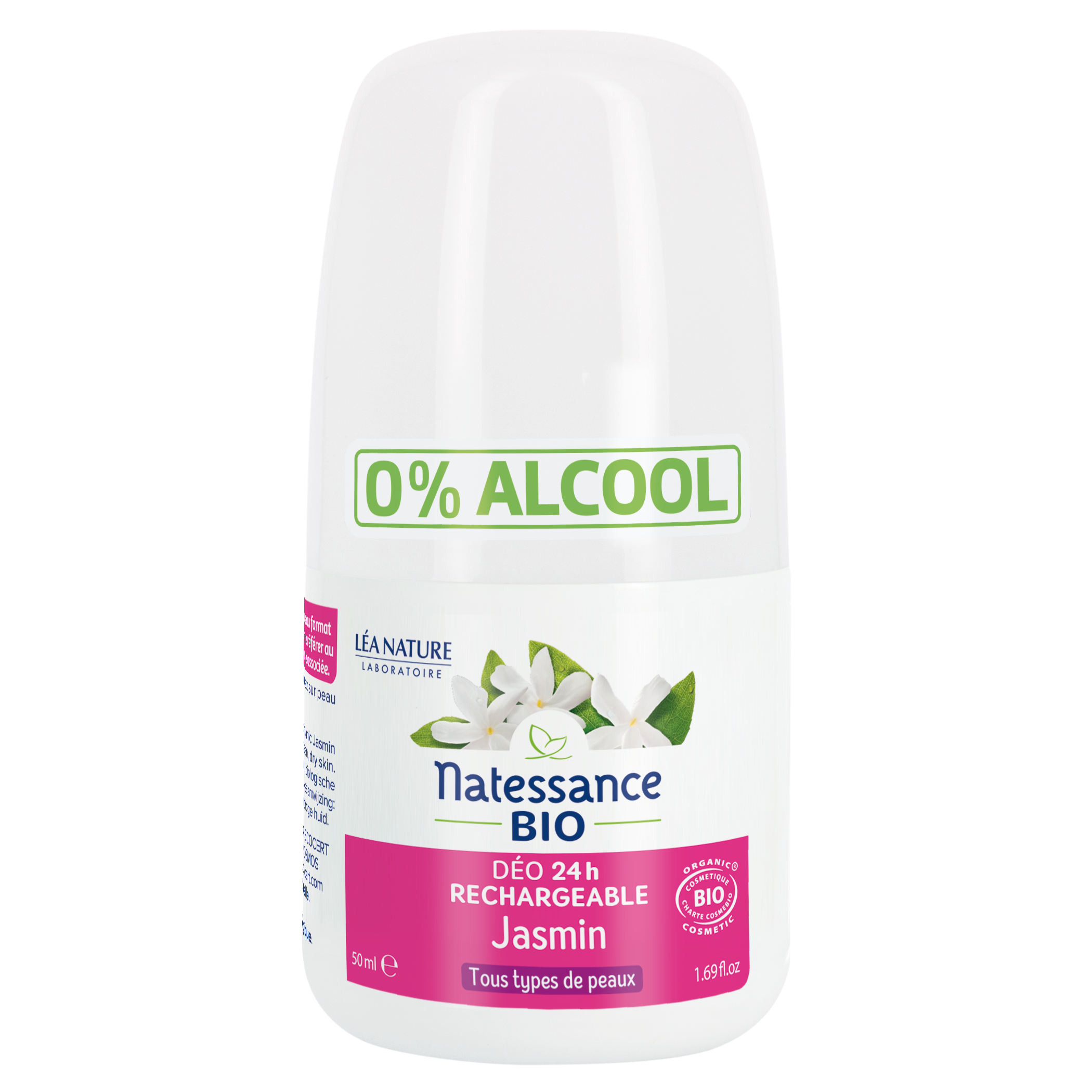 Déodorant rechargeable jasmin Bio 50 ml