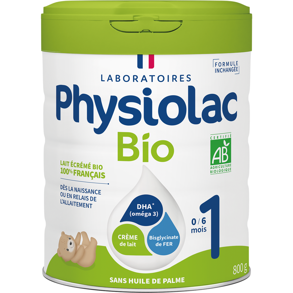 Lait infantile bio 1er âge 800g