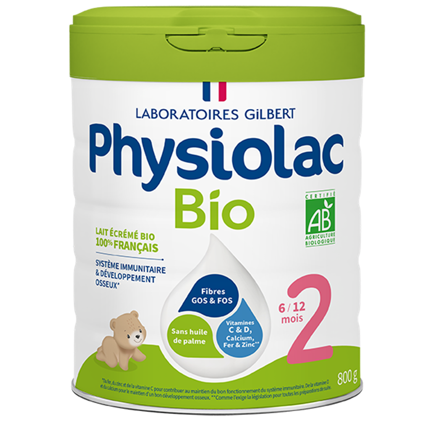 Lait infantile Bio 2ème âge 800g