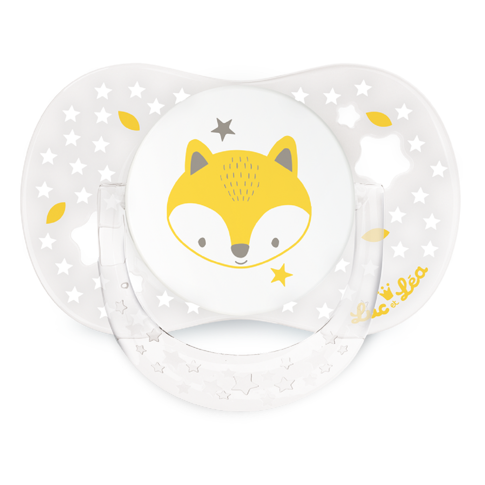 Duo Sucette Anatomique 0-6 mois Renard + Cœur