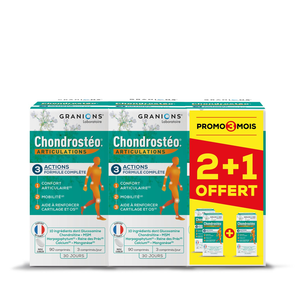 Chondrostéo+ 3 mois dont 1 Offert 3x90 comprimés