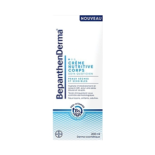 BepanthenDerma Crème Nutritive Corps 200ml Peaux Sèches et Sensibles